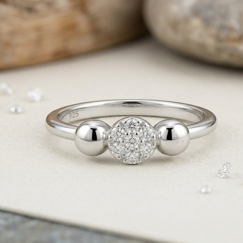 The Stellar Trio Minimalist Ring