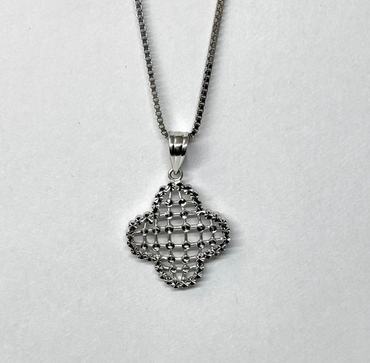 Silver Floral Diamond
